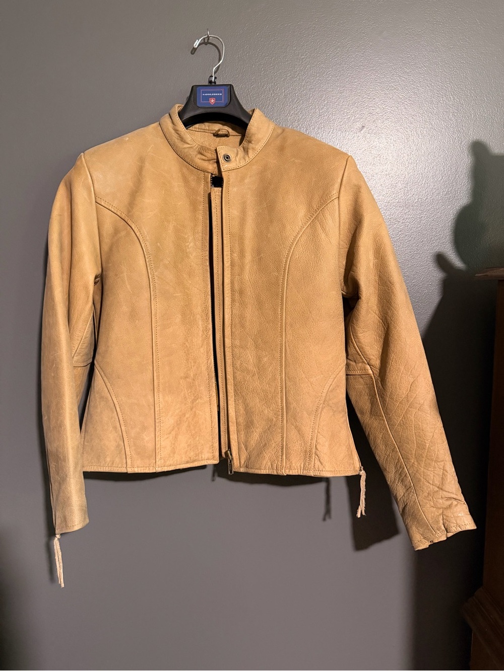 Hudson Jeans Tan Leather Moto Jacket